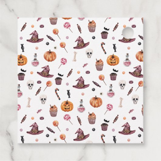 Een Baby breekt Jack-O-Lantern Halloween Shower Bedankjes Labels (Achterkant)