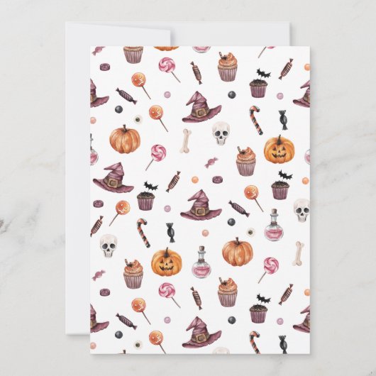 Een Baby breekt Jack-O-Lantern Halloween Shower Kaart (Achterkant)