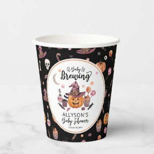Een Baby breekt Jack-O-Lantern Halloween Shower Papieren Bekers