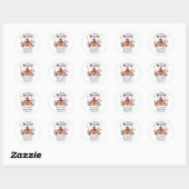 Een Baby breekt Jack-O-Lantern Halloween Shower Ronde Sticker (Vel)