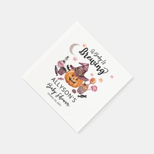 Een Baby breekt Jack-O-Lantern Halloween Shower Servet (Hoek)