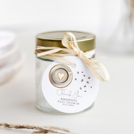 Een Baby breekt koffie-Baby shower Bedankjes Labels