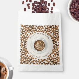 Een Baby breekt koffie-Baby shower Bedankzakje
