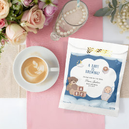 Een Baby breekt koffie-Baby shower Bedankzakje