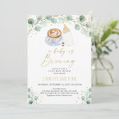 Een Baby breekt koffie-Baby shower Kaart (Staand voorkant)