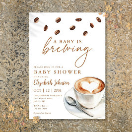Een Baby breekt koffie-Baby shower Kaart