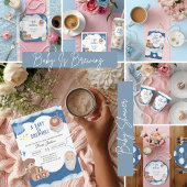 Een Baby breekt koffie-Baby shower Kaart