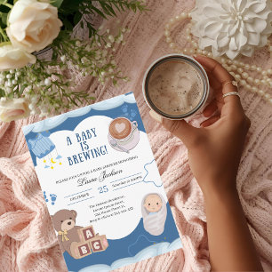 Een Baby breekt koffie-Baby shower Kaart