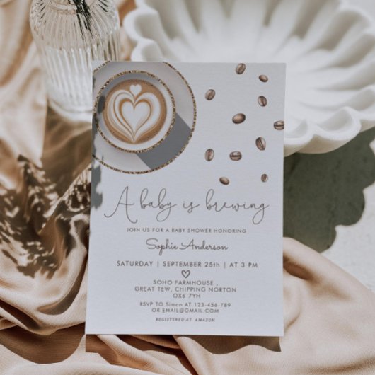 Een Baby breekt koffie-Baby shower Kaart