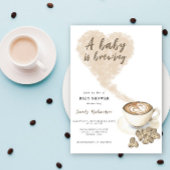 Een Baby breekt koffie-Baby shower Kaart