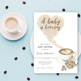 Een Baby breekt koffie-Baby shower Kaart