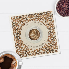 Een Baby breekt koffie Baby shower Napkin Servet