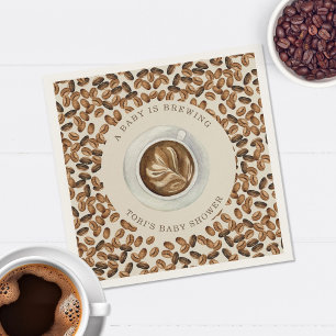 Een Baby breekt koffie Baby shower Napkin Servet