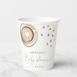Een Baby breekt koffie-Baby shower Papieren Bekers