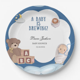 Een Baby breekt koffie-Baby shower Papieren Bordje