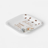 Een Baby breekt koffie-Baby shower Papieren Bordje (Gebogen)