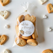 Een Baby breekt koffie-Baby shower Ronde Sticker