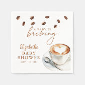 Een Baby breekt koffie-Baby shower Servet (Voorkant)