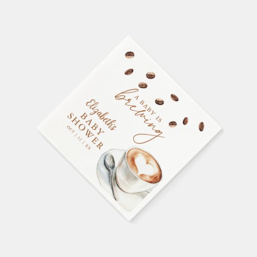 Een Baby breekt koffie-Baby shower Servet (Hoek)