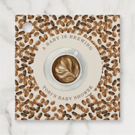 Een Baby breekt koffie-Baby shower voor labels