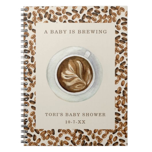 Een Baby breekt koffie-bonen Baby shower-gast Notitieboek (Voorkant)