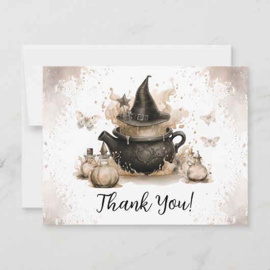 Een Baby breekt neutraal halloween Baby shower Bedankkaart (Voorkant)