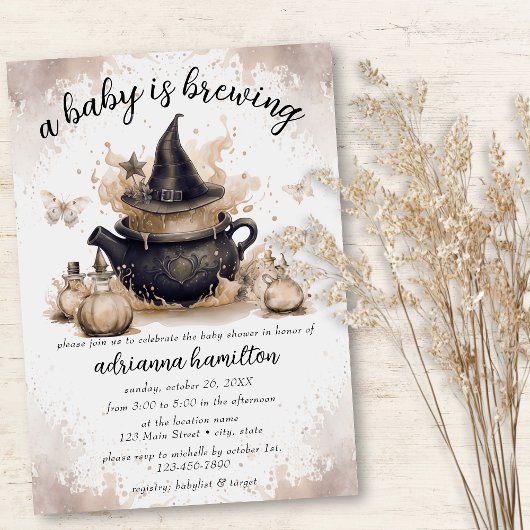 Een Baby breekt neutraal halloween Baby shower Kaart