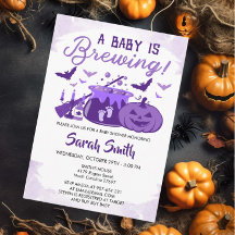 Een Baby breekt Paars Halloween Baby shower