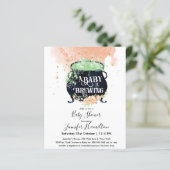 een baby breidt de Uitnodiging van de Begroting va (Staand voorkant)