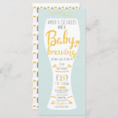 Een Baby brewing Co-Ed Brewery Baby shower nodigt  (Voorkant / Achterkant)