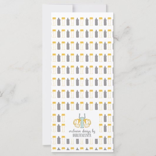 Een Baby brewing Co-Ed Brewery Baby shower nodigt (Achterkant)