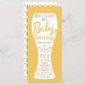 Een Baby brewing Co-Ed Brewery Baby shower nodigt (Voorkant / Achterkant)