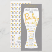 Een Baby brewing Co-Ed Brewery Baby shower nodigt  (Voorkant / Achterkant)