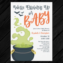 Een baby brouwen Halloween Baby Shower Uitnodiging