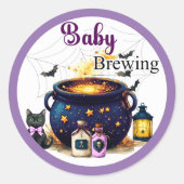 Een baby brouwen ronde sticker (Voorkant)
