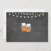 Een Baby-brouwerbier met lampglas nodigt uit Kaart (Achterkant)