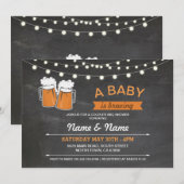 Een Baby-brouwerbier met lampglas nodigt uit Kaart (Voorkant / Achterkant)