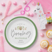 Een baby brouwt aquarel bier baby shower pap papieren bordje (Feest)