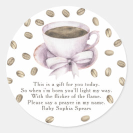 Een baby brouwt baby - Gebedskaars label