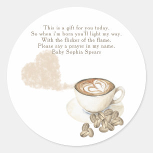 Een baby brouwt baby - Gebedskaars label