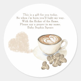 Een baby brouwt baby - Gebedskaars label