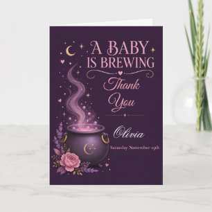 Een Baby Brouwt Baby Shower Bedankkaart