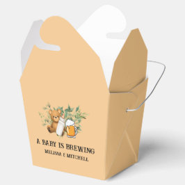 Een baby brouwt baby shower chinees take out bedankdoosjes
