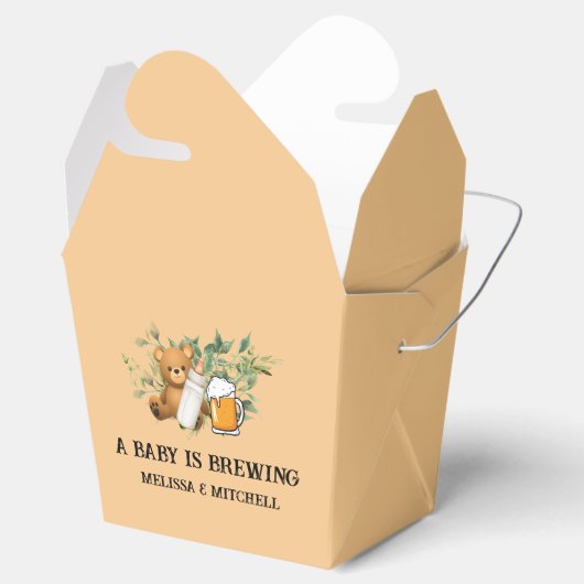 Een baby brouwt baby shower chinees take out bedankdoosjes (Geopend)