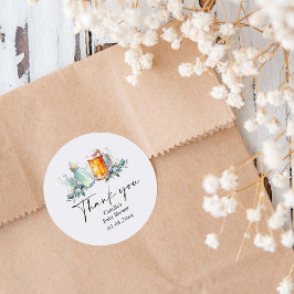 Een Baby brouwt Baby shower dank je Ronde Sticker