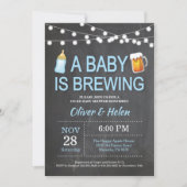 Een baby brouwt Baby shower Invitation Kaart (Voorkant)