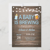 Een baby brouwt Baby shower Invitation Kaart (Voorkant)