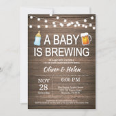 Een baby brouwt Baby shower Invitation Kaart (Voorkant)