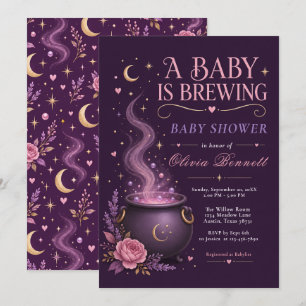Een Baby Brouwt Baby Shower Kaart