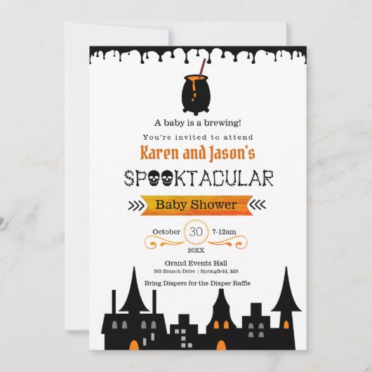 Een Baby brouwt baby shower Kaart (Voorkant)